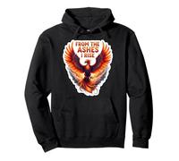 From The Ashes I Rise Flaming Phoenix Fire Bird Motivacional Sudadera con Capucha