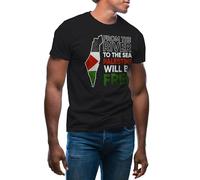 from The River Palestine Will Be Free Camiseta de Hombre Negra Size XL