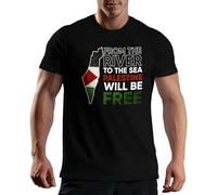 from The River to The Palestine Will Be Free Fight for Freedom - Camiseta para hombre, Negro, XL