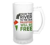 From The River To The Sea Palestine Transparente taza de Stein de la cerveza 0.5L