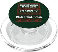 from The Windows to The Walls Christmas Sign Deck The Halls PopSockets PopGrip para MagSafe