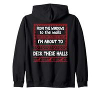 from The Windows to The Walls Christmas Sign Deck The Halls Sudadera con Capucha