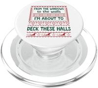 from The Windows to The Walls Christmas Women Deck The Halls PopSockets PopGrip para MagSafe