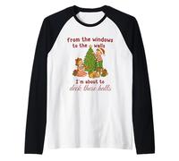 from The Windows to Walls Deck These Halls Christmas Camiseta Manga Raglan
