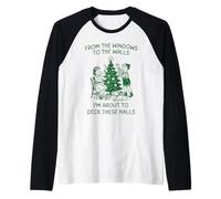 from The Windows to Walls Deck These Halls Christmas Camiseta Manga Raglan