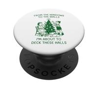 from The Windows to Walls Deck These Halls Christmas PopSockets PopGrip Adhesivo