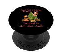 from The Windows to Walls Deck These Halls Christmas PopSockets PopGrip Adhesivo