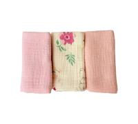 FROMCEO 3 paños de algodón suave y transpirable para recién nacidos, toalla de baño para piel sensible, 25 x 25 cm, paños multiusos para eructos, toalla de baño infantil de algodón