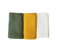FROMCEO 3 paños de algodón suave y transpirable para recién nacidos, toalla de baño para piel sensible, 25 x 25 cm, paños multiusos para eructos, toalla de baño infantil de algodón