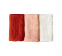 FROMCEO 3 paños de algodón suave y transpirable para recién nacidos, toalla de baño para piel sensible, 25 x 25 cm, paños multiusos para eructos, toalla de baño infantil de algodón