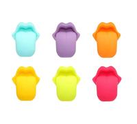 FROMCEO 6 dijes de silicona para copas de vino, marcadores de bebidas para cócteles, cenas, identificadores de bebidas