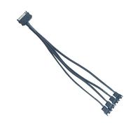 FROMCEO Cable adaptador de ventilador de refrigeración de PVC Satas a 4 pines con corriente estable para constructores de computadoras, configuración de PC sin esfuerzo Satas a cable divisor de