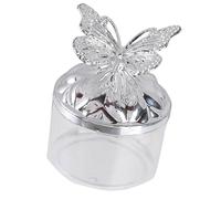 FROMCEO Cuenco de golosinas con múltiples compartimentos con adornos de mariposa para organización de recuerdos de boda, cuenco de dulces con mariposa dorada