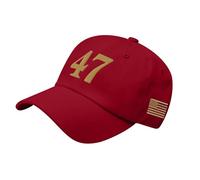 FROMCEO Gorra de béisbol bordada 47 de poliéster transpirable, ajustable, unisex, para deportes al aire libre, gorra deportiva bordada, rosso, Talla única