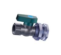 FROMCEO Juego de grifos de PVC para lluvia de 3/4 pulgadas, accesorio de mamparo de PVC para conectar mangueras de jardín, cubo de jardín, acuarios, contenedor de agua, desviador de agua de jardín