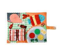 FROMCEO Juguete de enriquecimiento para entrenamiento de perro, barbacoa, forma de libro, golosinas interactivas, de felpa, masticable, rompecabezas para mascotas con sonido de peluche