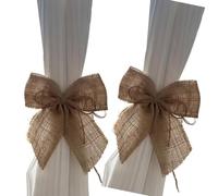 FROMCEO Par de lazos de poliéster natural para una fácil instalación y alzapaños de cortina para ventanas de hogar o ajuste