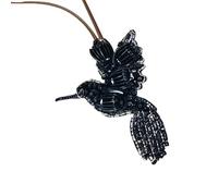 FROMCEO Práctico llavero de tela resistente al agua, patrones de concha de pez, accesorios, bolsa de moda, adornos de moda, parches de tela con temática de animales, Negro, Bird