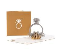 FROMCEO Tarjeta de felicitación emergente 3D de tamaño portátil, tarjeta de sostenible, regalo romántico para regalar fácilmente, momento de Valentín único