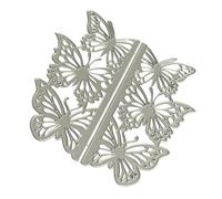 FROMCEO Troqueles de metal con borde de mariposa y plantillas de grabado en relieve para álbumes de recortes, tarjetas, decoración de diarios, plantillas de metal, troqueles de corte de acero al