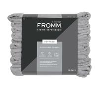Fromm Softees Toallas de Microfibra para peluqueros, barberos, SPA, Gimnasio en Gris, 16 x 29 Pulgadas, 10 Unidades Cuidado del Cabello para secar el Cabello Rizado, Largo y Ondulado
