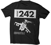 Front 242 Band Music Tour - Camiseta pesada para hombre, color negro, unisex, Negro, L