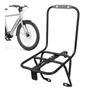 Front Bike Rack - Aluminum Alloy V Brake Stand, Heavy Duty Pannier Cargo Mount | Luggage Storage Carrier Bracket with Basket Mount for Mountain, Road & Folding Bike, Touring, Cycling & Commuting