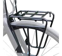 Front Bike Rack, Aluminum Carrier, Luggage Mount, Lightweight Frame Support, Quick Release Design, Rust Resistant Build, Stable Load Balance, Easy Installation, Perfect for Cycling, Touring, Travel