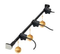 Front Door Garland Hanger, Heavy Duty Metal Wreath Hook, Adjustable Load Bearing Garland Holder for Doors, Reutilizable Tensión Rod for Decorations, String Lights, Party Accessories Holiday Home Decor