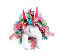 Front Door Rabbit Wreath Spring Garland - Bunny Wreath,Cute Seasonal Garland for Indoor Outdoor Shelf Tree Window Porch Yard Bedroom