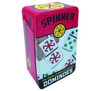 Front Porch Classics Spinner Colored Dot Dominoes, On-The-Go (Importación USA)