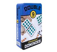 Front Porch Classics University Games Double 9 Dominó en una Lata, Multicolor