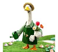 Front Porch Goose Outfits With Flower Pot - Hat Watering Can Apron Set