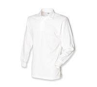 Front Row - Camiseta clásica de rugby para hombre Blanco Blanco/Whtie XL