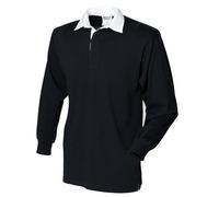 Front Row FR001 Liso Cotton Original Camiseta de Rugby Manga Larga No Logo S-3XL