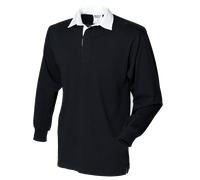 Front Row FR001 Liso Cotton Original Camiseta de Rugby Manga Larga No Logo S-3XL