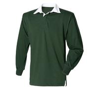 Front Row FR001 Liso Cotton Original Camiseta de Rugby Manga Larga No Logo S-3XL
