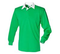 Front Row Liso FR100 Cotton Clásico Camiseta de Rugby Manga Larga No Logo XS-5XL