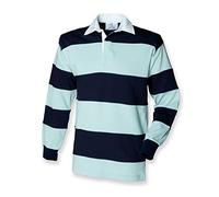 Front Row - Polo - para hombre Duck Egg/Navy M