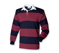 Front Row - Polo - para hombre granate/azul marino S