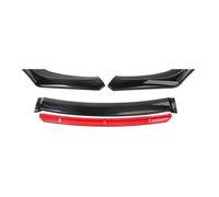 Frontal Alerón Divisor Lip Juego De 4 Separadores De Labios Universales para Parachoques Delantero Coche Alerón Barbilla Desmontable Accesorios para Exteriores(Black Red)