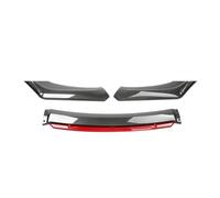 Frontal Alerón Divisor Lip Juego De 4 Separadores De Labios Universales para Parachoques Delantero Coche Alerón Barbilla Desmontable Accesorios para Exteriores(Carbon Look Red)