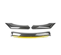 Frontal Alerón Divisor Lip Juego De 4 Separadores De Labios Universales para Parachoques Delantero Coche Alerón Barbilla Desmontable Accesorios para Exteriores(Carbon Look Yellow)