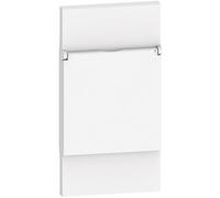 Frontal con tapapara base de enchufeBticino KW04P Living Now2 modulos Blanco