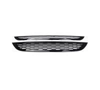 Frontal Grille para Mini One R50 R52 R53 2002-2006 2 Piezas De Cubierta De Rejilla Superior E Inferior del Parachoques Delantero Malla De Panal Negra Brillante Rejilla De Radiador