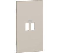 Frontal para base cargador doble USB Bticino KM12C Living Now 2 modulos Sand