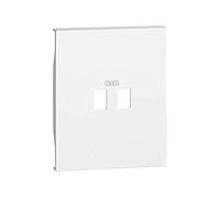 Frontal para base cargador doble USBBticino KW12C Living Now2 modulos Blanco