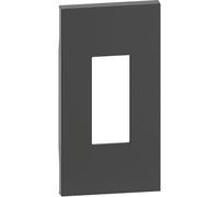 Frontal para RJ45 y adaptador Keystone de 1 moduloBticino KG07M2 Living Now2 modulos Dark