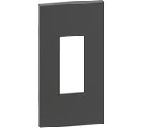 Frontal para RJ45 y adaptador Keystone de 1 moduloBticino KG07M2 Living Now2 modulos Dark