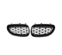 Frontal Parachoques Parrilla Para Serie 5 Para E60 Para E61 Para M5 325i 2004-2009 Parachoques Delantero Rejillas Capó Estilo Diamantes Listones Línea Única(Diamond-Glossy Black)